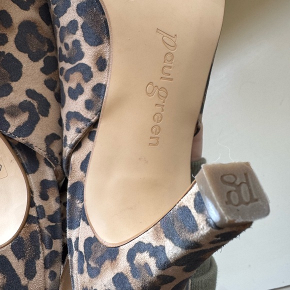 Paul Green Avanti Womens Slingback Stiletto Heels Leopard Peep Toe UK 6.5 US 9 - Picture 9 of 10